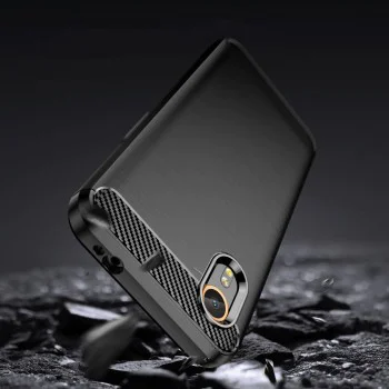 Калъф за Samsung Galaxy Xcover7 - Carbon Silicone - Черен