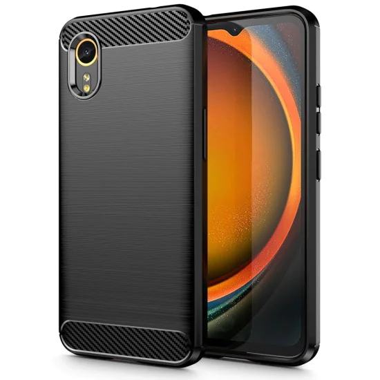 Калъф за Samsung Galaxy Xcover7 - Carbon Silicone - Черен