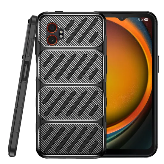 Калъф за Samsung Galaxy Xcover7 Pro - Techsuit - CarbonFiber - Черен