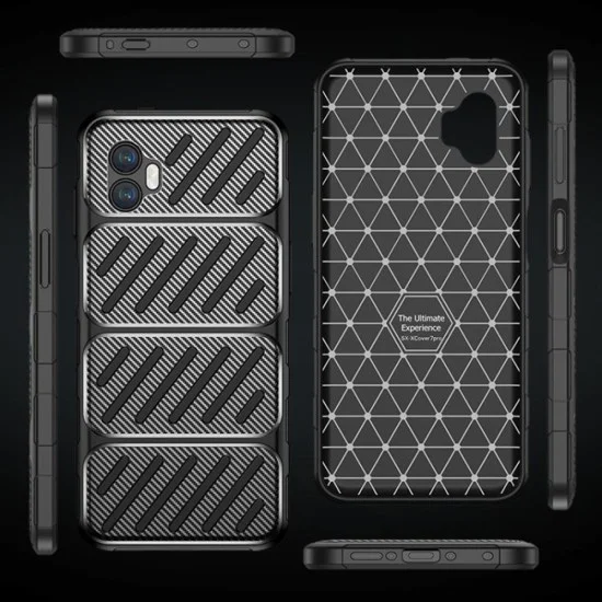 Калъф за Samsung Galaxy Xcover7 Pro - Techsuit - CarbonFiber - Черен