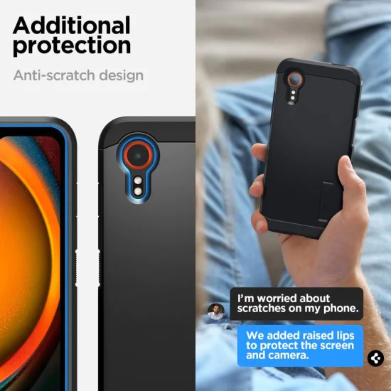 Калъф за Samsung Galaxy Xcover7 - Spigen - Tough Armor - черен