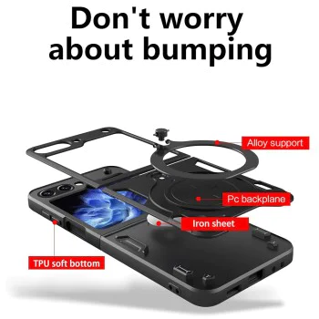 Калъф за Samsung Galaxy Z Flip5 - CamGuard Pro - черен