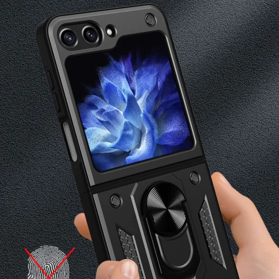 Калъф за Samsung Galaxy Z Flip5 - CamShield Series - черен