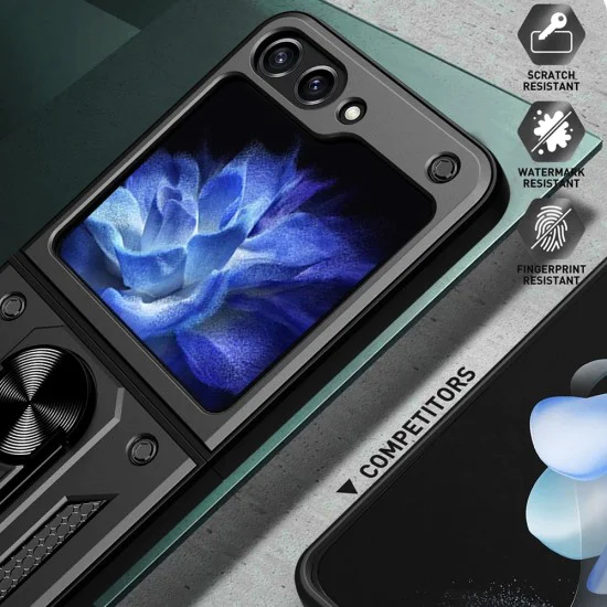 Калъф за Samsung Galaxy Z Flip5 - CamShield Series - черен