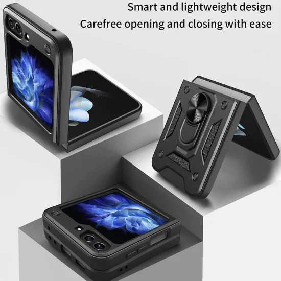 Калъф за Samsung Galaxy Z Flip5 - CamShield Series - черен