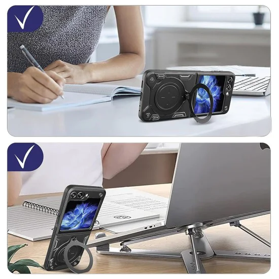 Калъф за Samsung Galaxy Z Flip6 - CamGuard Pro - черен