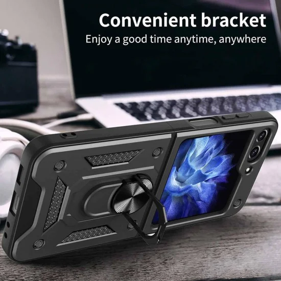 Калъф за Samsung Galaxy Z Flip6 - CamShield Series - черен