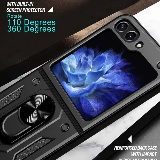 Калъф за Samsung Galaxy Z Flip6 - CamShield Series - черен