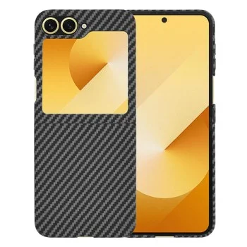 Калъф за Samsung Galaxy Z Flip6 - Carbonite FiberShell - Черен