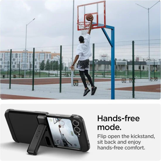 Калъф за Samsung Galaxy Z Flip6 / Flip7 FE - Spigen - Tough Armor Pro MagSafe - Черен