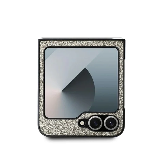 Калъф за Samsung Galaxy Z Flip6 - Guess Glitter Script (GUHCZZF6HGGSHD) - златен