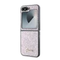Калъф за Samsung Galaxy Z Flip6 - Guess Glitter Script (GUHCZZF6HGGSHP) - розова