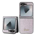 Калъф за Samsung Galaxy Z Flip6 - Guess Glitter Script (GUHCZZF6HGGSHP) - розова