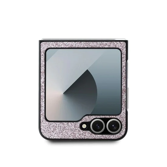 Калъф за Samsung Galaxy Z Flip6 - Guess Glitter Script (GUHCZZF6HGGSHP) - розова