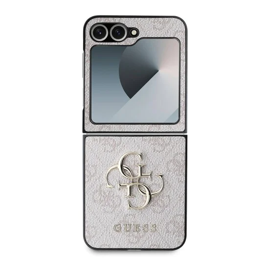 Калъф за Samsung Galaxy Z Flip6 - Guess Leather 4G Metal Logo (GUHCZZF64GMGGR) - Черен