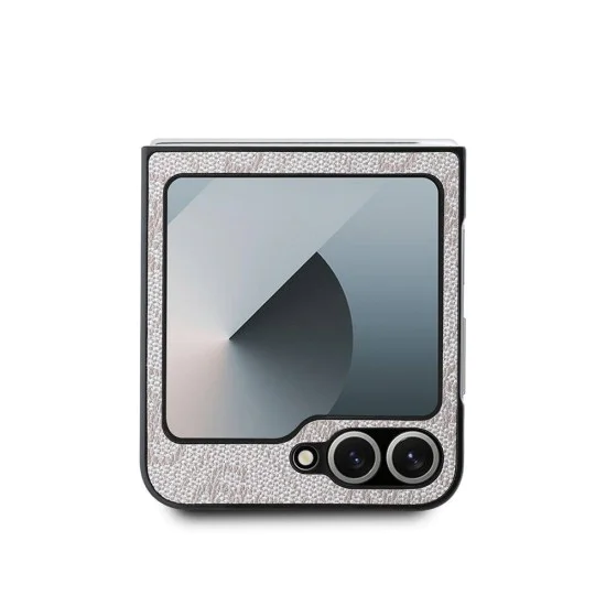 Калъф за Samsung Galaxy Z Flip6 - Guess Leather 4G Metal Logo (GUHCZZF64GMGGR) - Черен