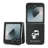 Калъф за Samsung Galaxy Z Flip6 - Karl Lagerfeld Saffiano (KLHCZZF6SAPKCNPK) - Karl&Choupette Metal Pin