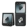Калъф за Samsung Galaxy Z Flip6 - Karl Lagerfeld Saffiano (KLHCZZF6SAPKCNPK) - Karl&Choupette Metal Pin