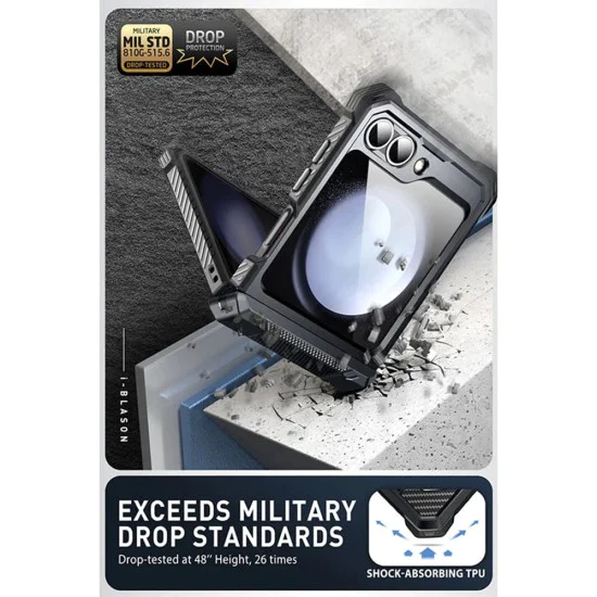 Калъф за Samsung Galaxy Z Flip6 + Протектор - I-Blason Armorbox - Черен