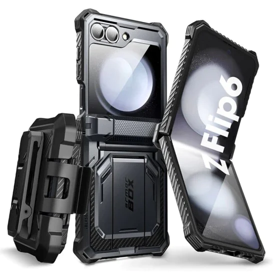 Калъф за Samsung Galaxy Z Flip6 + Протектор - I-Blason Armorbox - Черен