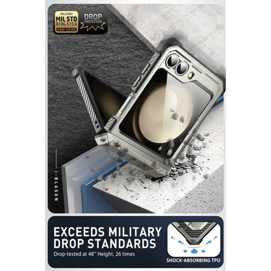 Калъф за Samsung Galaxy Z Flip6 + Протектор - I-Blason Armorbox - Titan Gray