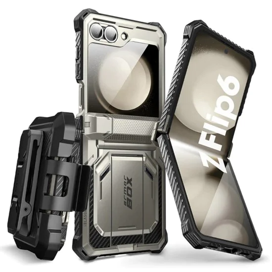 Калъф за Samsung Galaxy Z Flip6 + Протектор - I-Blason Armorbox - Titan Gray