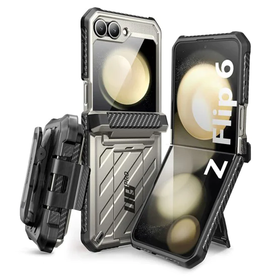 Калъф за Samsung Galaxy Z Flip6 - Supcase Unicorn Beetle Pro - Titan Gray