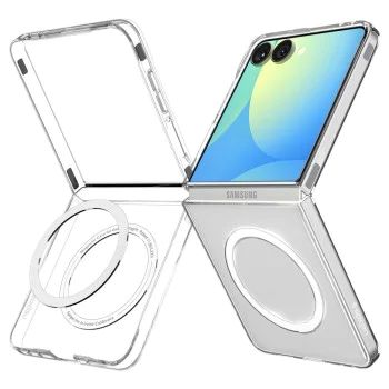 Калъф за Samsung Galaxy Z Flip7 - Air Skin MagSafe - Прозрачен / Бял