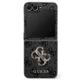 Калъф за Samsung Galaxy Z Flip7 – Guess (GUHCZF74GMGGR) Leather 4G Metal Logo – Черен