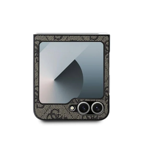 Калъф за Samsung Galaxy Z Flip7 – Guess (GUHCZF74GMGPI) Leather 4G Metal Logo – Розов