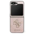 Калъф за Samsung Galaxy Z Flip7 – Guess (GUHCZF74GMGPI) Leather 4G Metal Logo – Розов