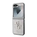 Калъф за Samsung Galaxy Z Flip7 – Guess (GUHCZF74GMGPI) Leather 4G Metal Logo – Розов