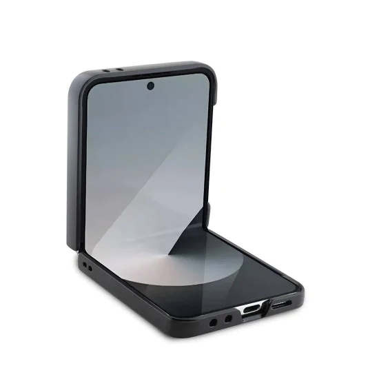 Калъф за Samsung Galaxy Z Flip7 – Guess (GUHCZF74GMGPI) Leather 4G Metal Logo – Розов