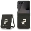 Калъф за Samsung Galaxy Z Flip7 – Karl Lagerfeld (KLHCZF7SAPKCNPK) Saffiano Karl&Choupette Pin – Черен