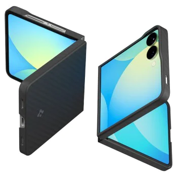 Калъф за Samsung Galaxy Z Flip7 - Spigen - Air Skin - Aramid Черен