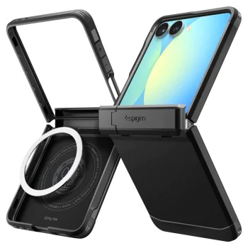 Калъф за Samsung Galaxy Z Flip7 - Spigen - Tough Armor Pro MagSafe - Черен