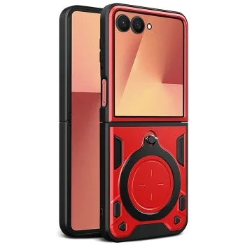 Калъф за Samsung Galaxy Z Flip7 - Techsuit - CamGuard Pro - Червен