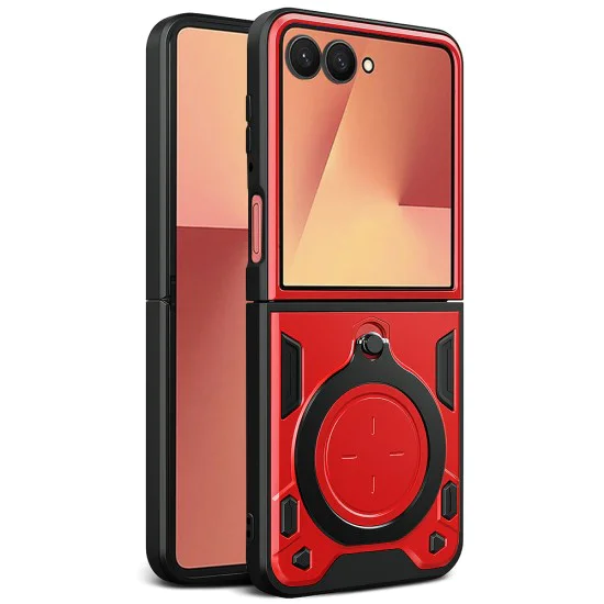 Калъф за Samsung Galaxy Z Flip7 - Techsuit - CamGuard Pro - Червен