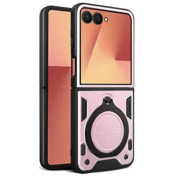 Калъф за Samsung Galaxy Z Flip7 - Techsuit - CamGuard Pro - Розово Злато - Златист
