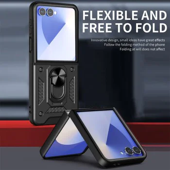 Калъф за Samsung Galaxy Z Flip7 - Techsuit - CamShield Series - Зелен