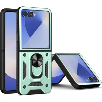 Калъф за Samsung Galaxy Z Flip7 - Techsuit - CamShield Series - Зелен