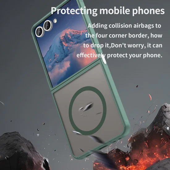 Калъф за Samsung Galaxy Z Flip7 - Techsuit - HaloFrost II MagSafe - Зелен