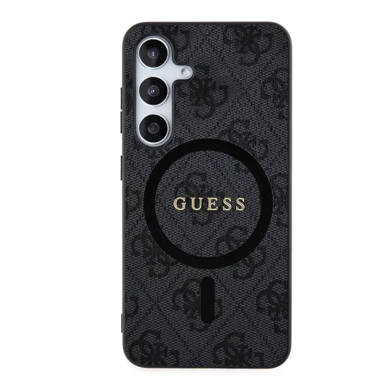 Калъф за Samsung Galaxy Z Flip7 – с MagSafe – Guess (GUHMZF7P4MSEGCK) 4G Collection Leather – Черен