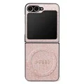 Калъф за Samsung Galaxy Z Flip7 – с MagSafe – Guess (GUHMZF7P4MSEGCP) 4G Collection Leather – Розов