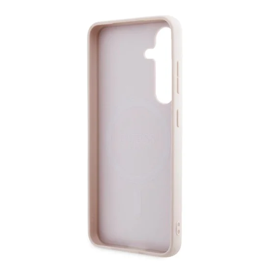 Калъф за Samsung Galaxy Z Flip7 – с MagSafe – Guess (GUHMZF7P4MSEGCP) 4G Collection Leather – Розов