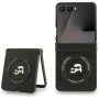 Калъф за Samsung Galaxy Z Flip7 – с MagSafe – Karl Lagerfeld (KLHMZF7PSMLRKCK) Leather Karl & Choupette Pins – Черен