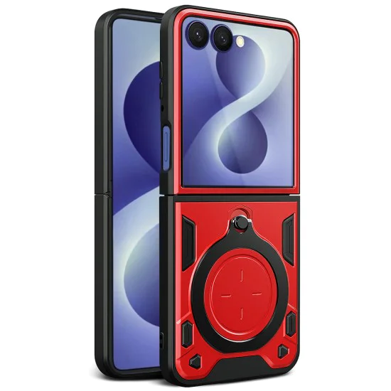 Калъф за Samsung Galaxy Z Flip8 - CamGuard Pro - Techsuit - Червен