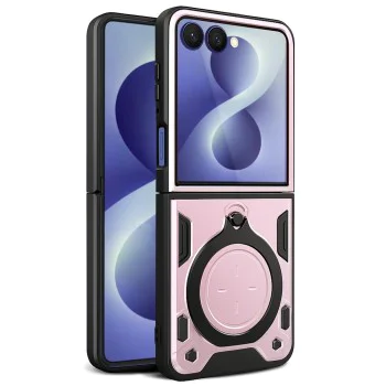 Калъф за Samsung Galaxy Z Flip8 - CamGuard Pro - Techsuit - Розово злато
