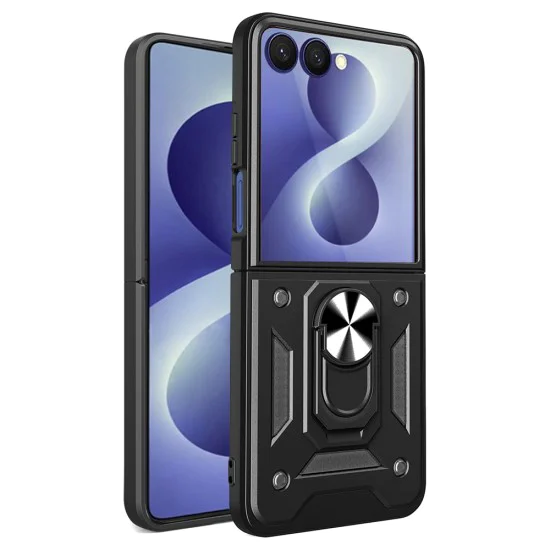 Калъф за Samsung Galaxy Z Flip8 - CamShield Series - Techsuit - Черен