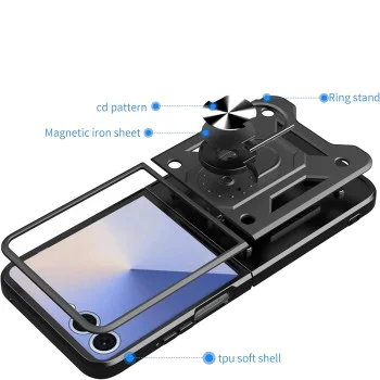 Калъф за Samsung Galaxy Z Flip8 - CamShield Series - Techsuit - Зелен